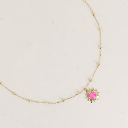 Collier Siloané - soleil et cristaux Swarovski®