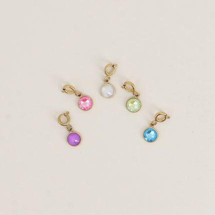 Charm Casper doré - 5 cristaux Swarovski® PP20