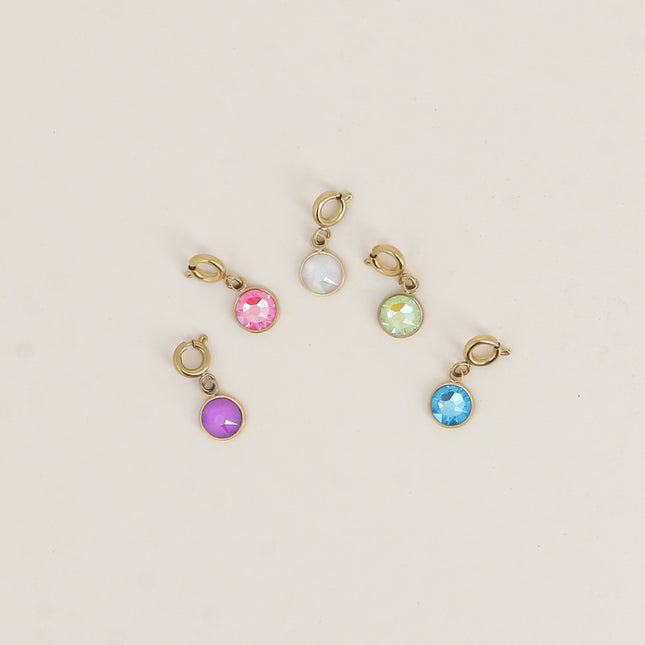 Charm Casper doré - 5 cristaux Swarovski® PP20