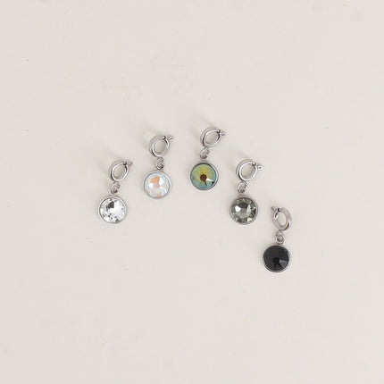 Charm Casper doré - 5 cristaux Swarovski® PP20 / pierres naturelles
