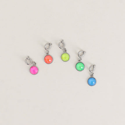 Charm Casper doré - 5 cristaux Swarovski® PP20 / pierres naturelles