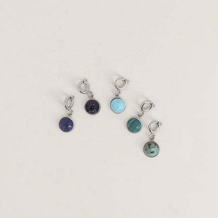 Charm Casper doré - 5 cristaux Swarovski® PP20 / pierres naturelles