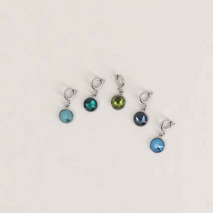 Charm Casper doré - 5 cristaux Swarovski® PP20 / pierres naturelles