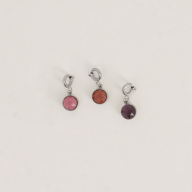 Cassy Gold Charm - natural stones