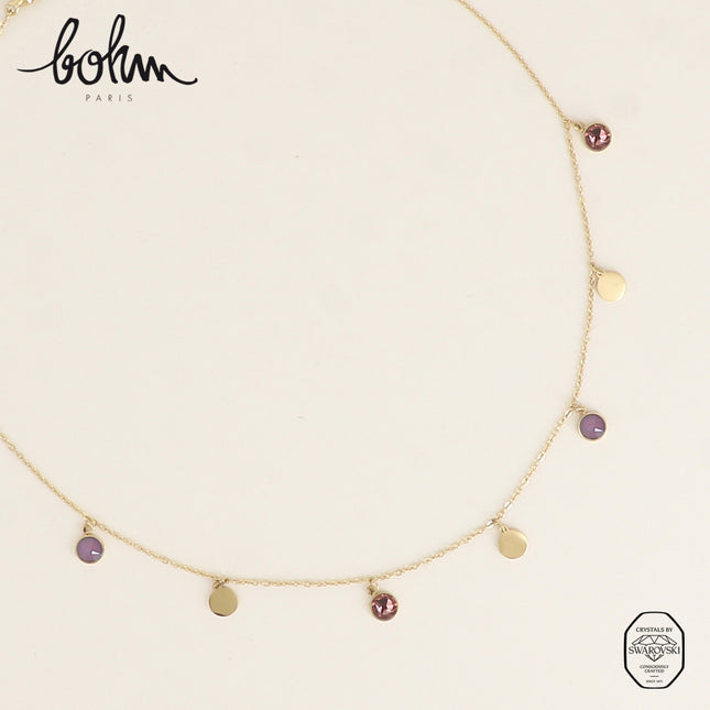Collier Perla Petit - pastilles rondes, ornées de cristaux de Swarovski®