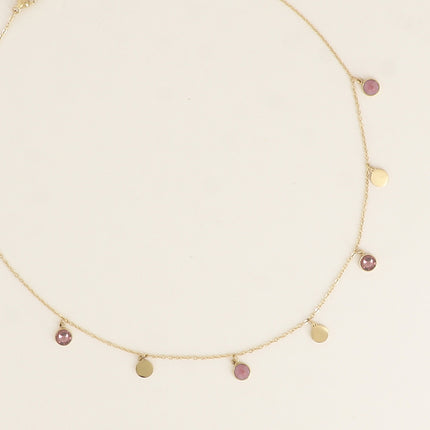 Collier Perla Petit - pastilles rondes, ornées de cristaux de Swarovski®
