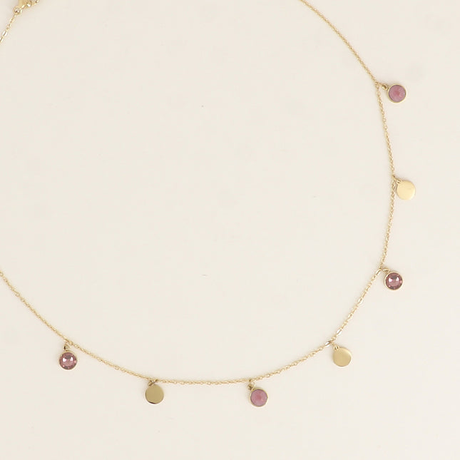 Collier Perla Petit - pastilles rondes, ornées de cristaux de Swarovski®