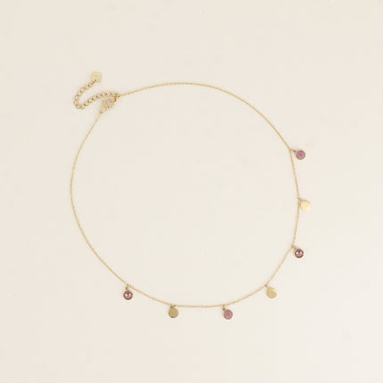 Collier Perla Petit - pastilles rondes, ornées de cristaux de Swarovski®