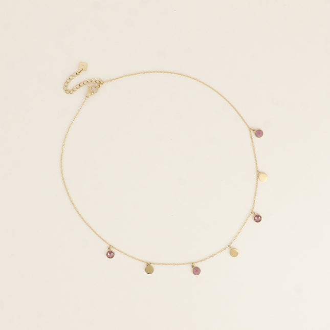 Collier Perla Petit - pastilles rondes, ornées de cristaux de Swarovski®