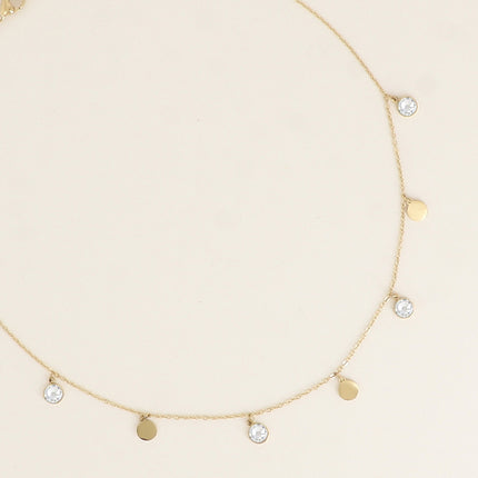Collier Perla Petit - pastilles rondes, ornées de cristaux de Swarovski®