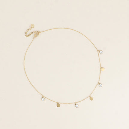 Collier Perla Petit - pastilles rondes, ornées de cristaux de Swarovski®