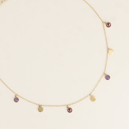 Collier Perla Petit - pastilles rondes, ornées de cristaux de Swarovski®
