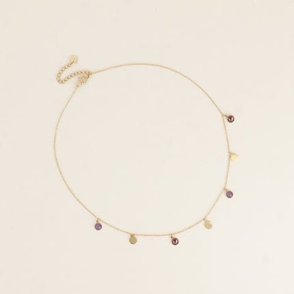 Collier Perla Petit - pastilles rondes, ornées de cristaux de Swarovski®