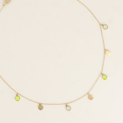 Collier Perla Petit - pastilles rondes, ornées de cristaux de Swarovski®