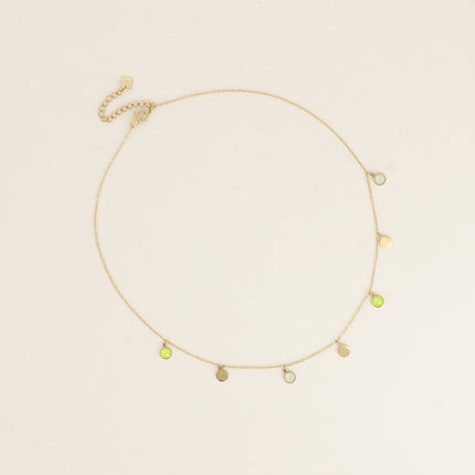 Collier Perla Petit - pastilles rondes, ornées de cristaux de Swarovski®