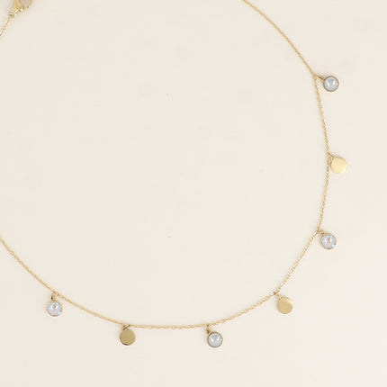 Collier Perla Petit - pastilles rondes, ornées de cristaux de Swarovski®