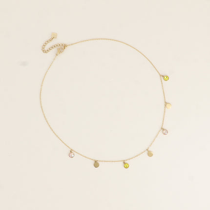 Collier Perla Petit - pastilles rondes, ornées de cristaux de Swarovski®