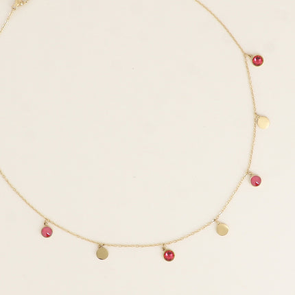 Collier Perla Petit - pastilles rondes, ornées de cristaux de Swarovski®