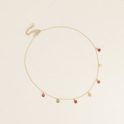 Collier Perla Petit - pastilles rondes, ornées de cristaux de Swarovski®