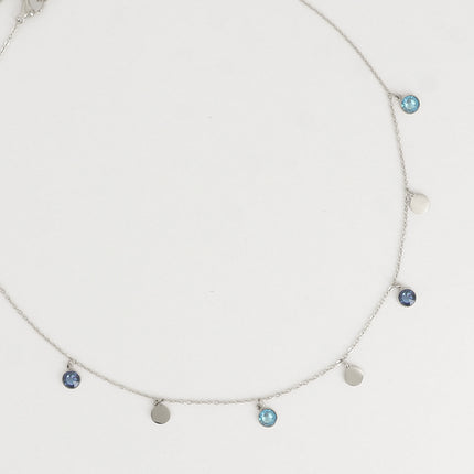 Collier Perla Petit - pastilles rondes, ornées de cristaux de Swarovski®