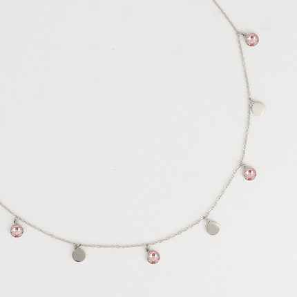 Collier Perla Petit - pastilles rondes, ornées de cristaux de Swarovski®