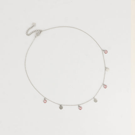Collier Perla Petit - pastilles rondes, ornées de cristaux de Swarovski®