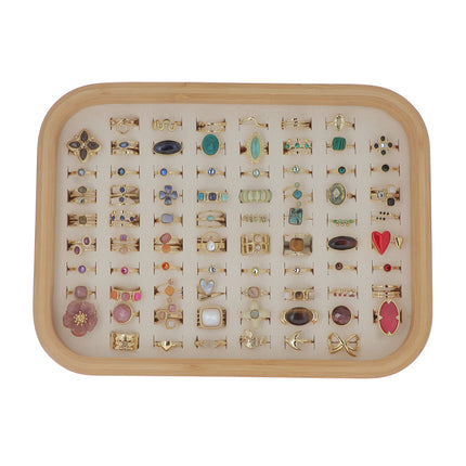 76-ring kit - multi gold - average price €4.90/pc - Display stand included