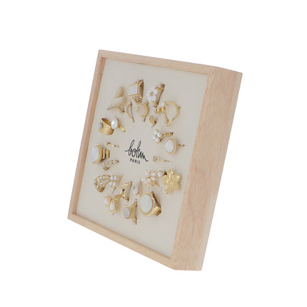 Kit de 24 bagues - doré blanc - prix moyen de 5,40€/pc