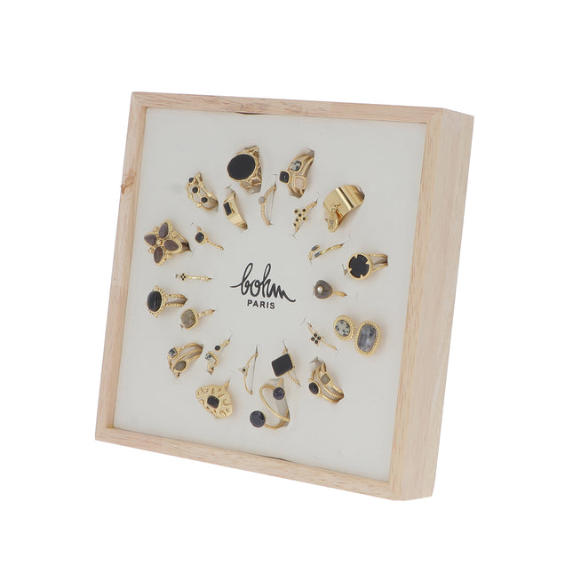Kit de 24 bagues - doré noir - prix moyen de 4,20€/pc