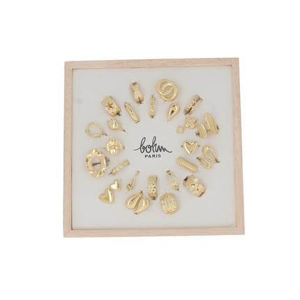 Kit de 24 bagues - doré bleu - prix moyen de 4,60€/pc