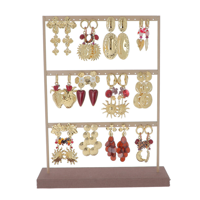 Kit de 12 boucles d'oreilles pendantes - présentoir offert