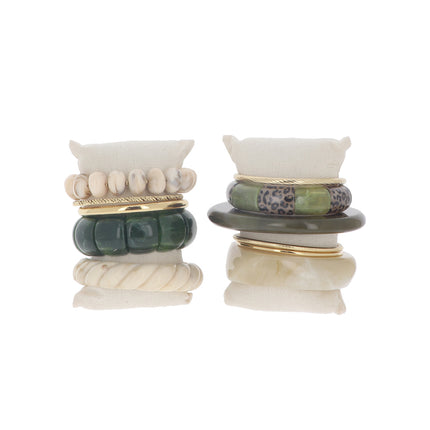Kit de 11 bracelets sur 2 coussins - duo mix 1 - prix moyen de 5,20€/bracelet