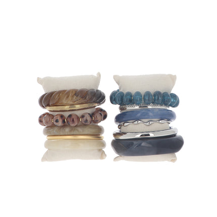 Kit de 13 bracelets sur 2 coussins - duo mix 2 - prix moyen de 4,60€/pc