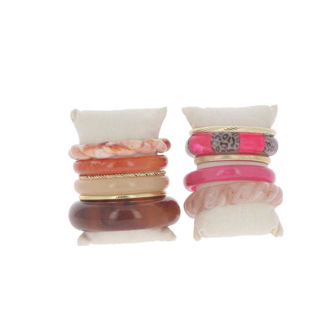 Kit de 11 bracelets sur 2 coussins - duo mix 4 - prix moyen de 3,60€/pc