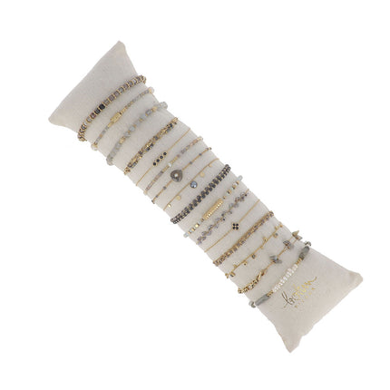 Set of 17 bracelets - gold labradorite - average price of €5.20/pc