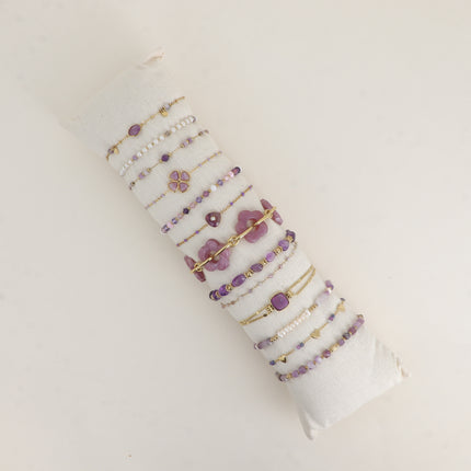 Kit de 13 bracelets - doré violet