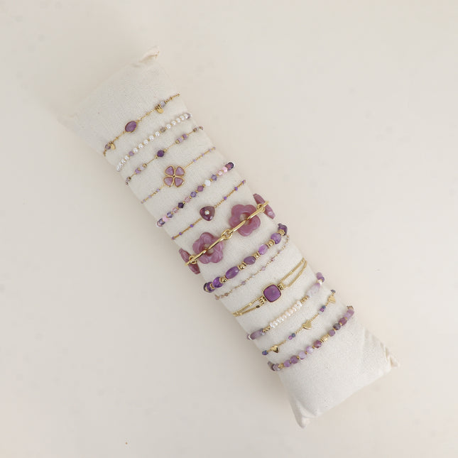 Kit de 13 bracelets - doré violet