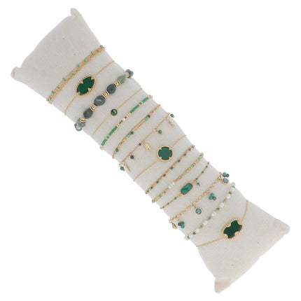 Kit de 14 bracelets en acier inoxydable - présentoir offert