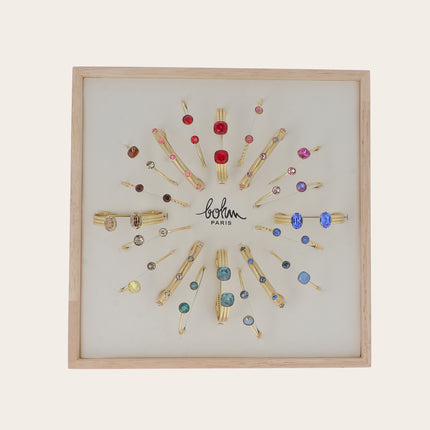 Kit de 20 joncs - doré multi - ornés de cristaux de Swarovski®