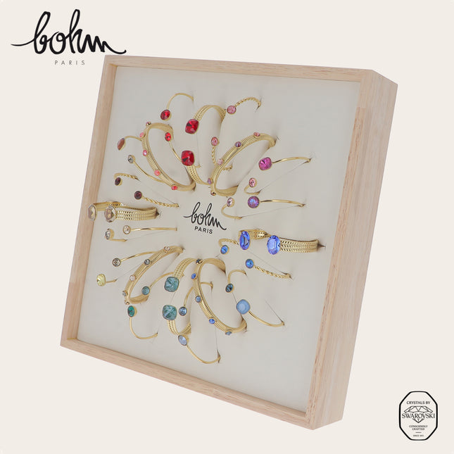 Kit de 20 joncs - doré multi - ornés de cristaux de Swarovski®