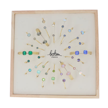 Kit de 20 joncs - doré bleu vert - prix moyen de 9€/pc - Présentoir offert