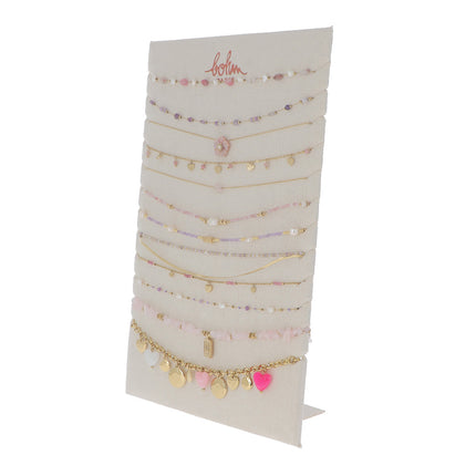 Kit de 24(12+12) colliers - doré rose - prix moyen de 8,40€/pc - Présentoir offert