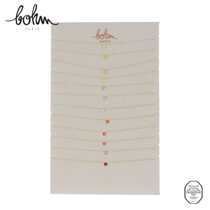 Kit de 24(12+12) colliers Sohan - doré - orné de cristaux de Swarovski®