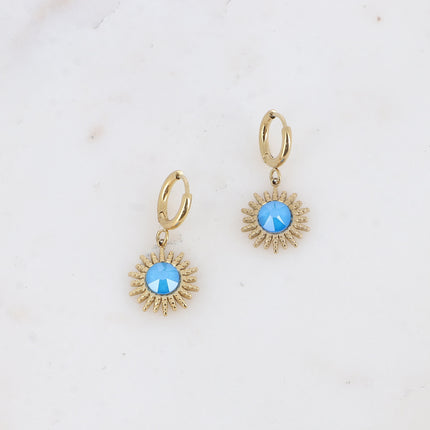 Dao Creole earrings - sun and crystal pp30