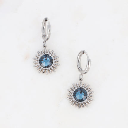 Dao Creole earrings - sun and crystal pp30