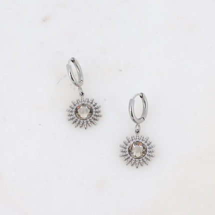 Dao Creole earrings - sun and crystal pp30