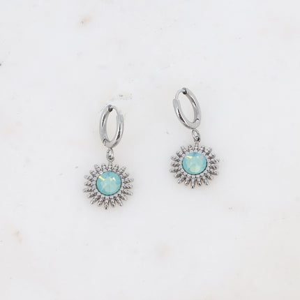 Dao Creole earrings - sun and crystal pp30
