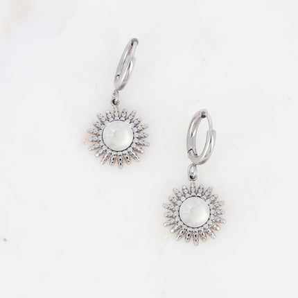 Dao Creole earrings - sun and crystal pp30