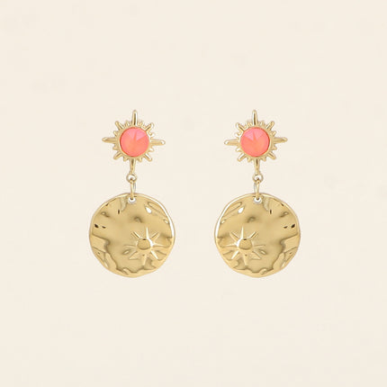 Boucles Melany - ornées de cristaux de Swarovski et d'une pampille ronde avec étoile