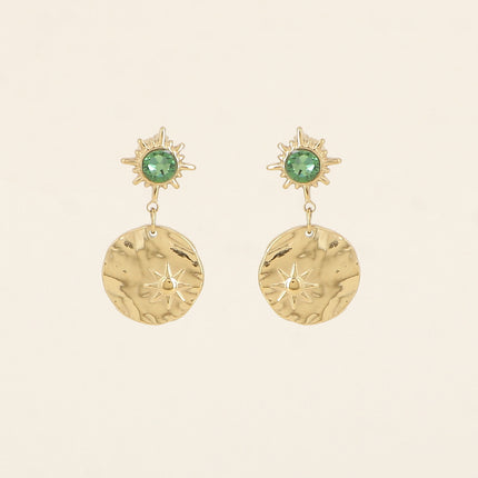 Boucles Melany - ornées de cristaux de Swarovski et d'une pampille ronde avec étoile